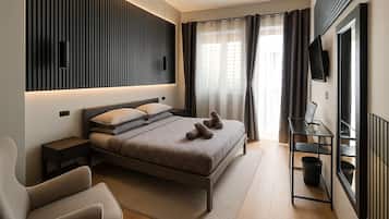 Superior Double Room, 1 Queen Bed, Non Smoking, City View | Down duvets, individually decorated, desk, laptop workspace