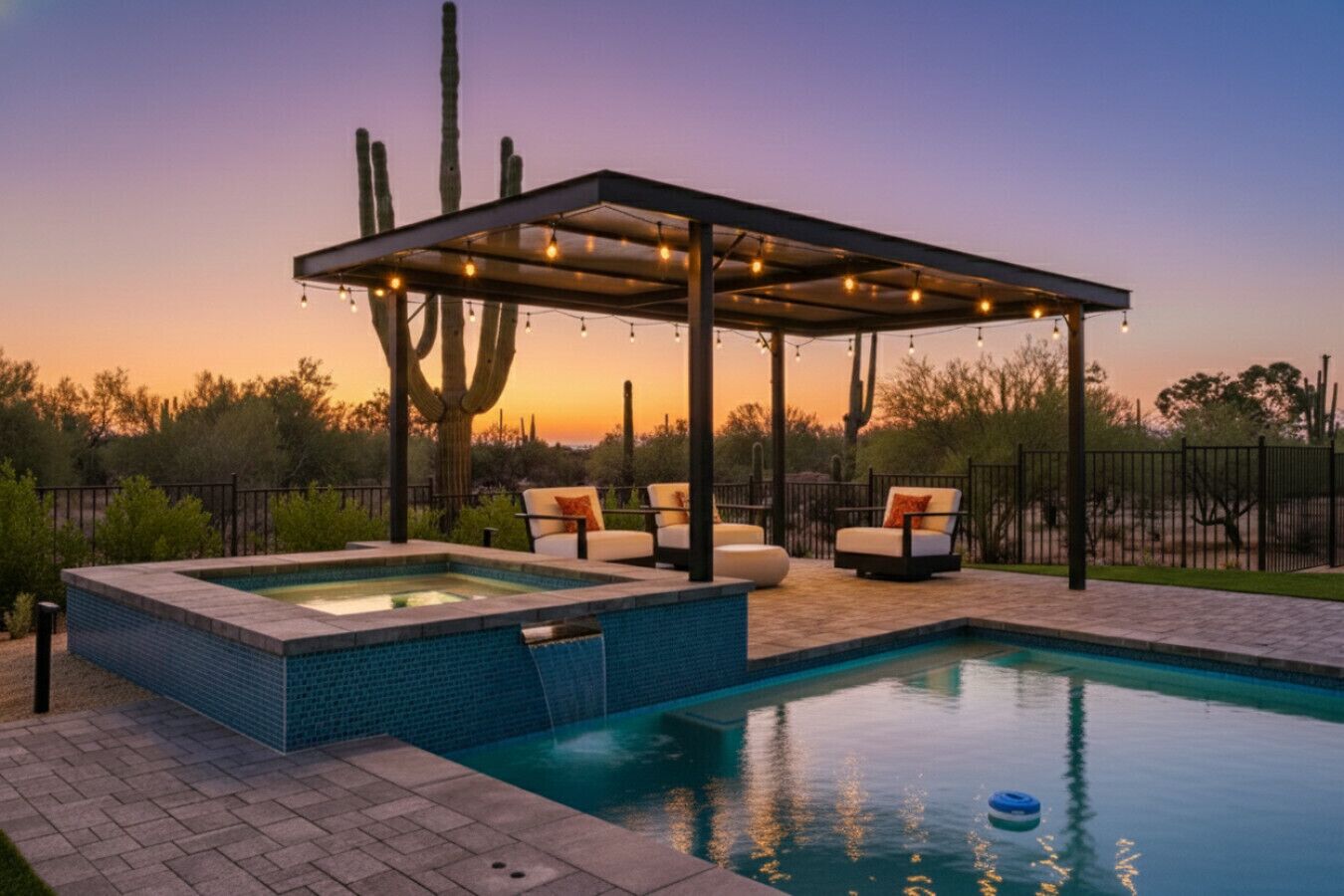 Utomhuspool och uppvärmd pool