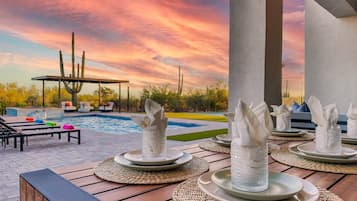 Outdoor pool, a heated pool