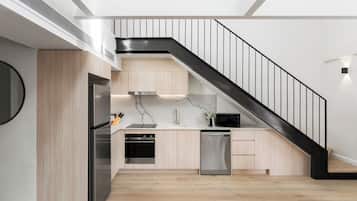 Two Bed Two Bath Apartment | Private kitchen | Fridge, microwave, oven, stovetop