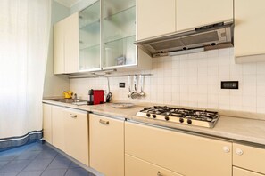 Fridge, oven, stovetop, dishwasher