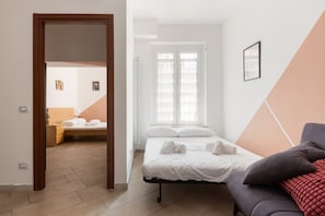 1 室のベッドルーム、アイロン / アイロン台、WiFi、ベッドシーツ
