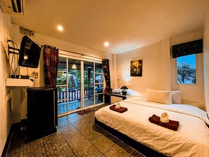 스탠다드 싱글룸, 킹사이즈침대 1개, 금연, 발코니 | 무료 WiFi, 침대 시트