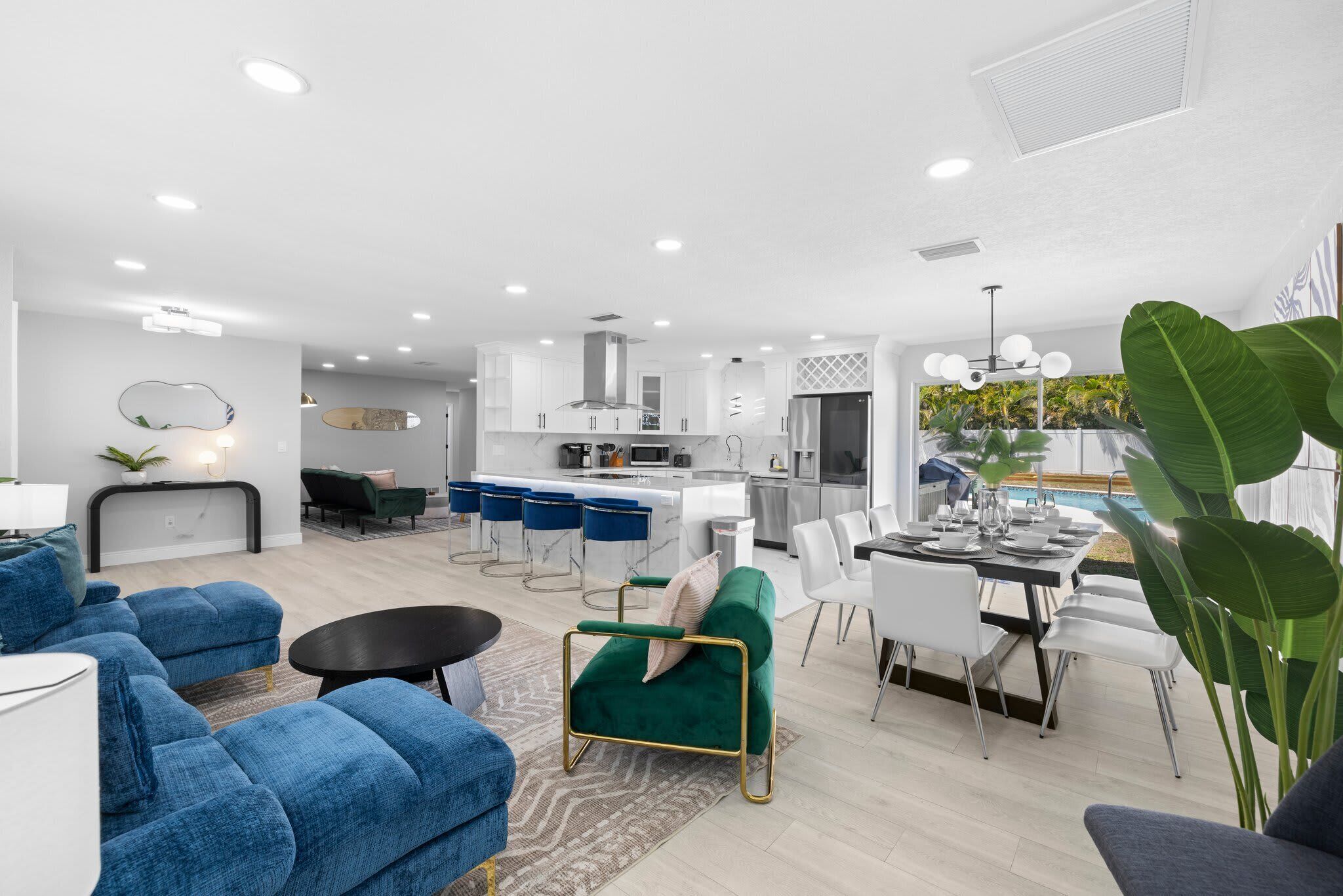 TV, foosball, offices