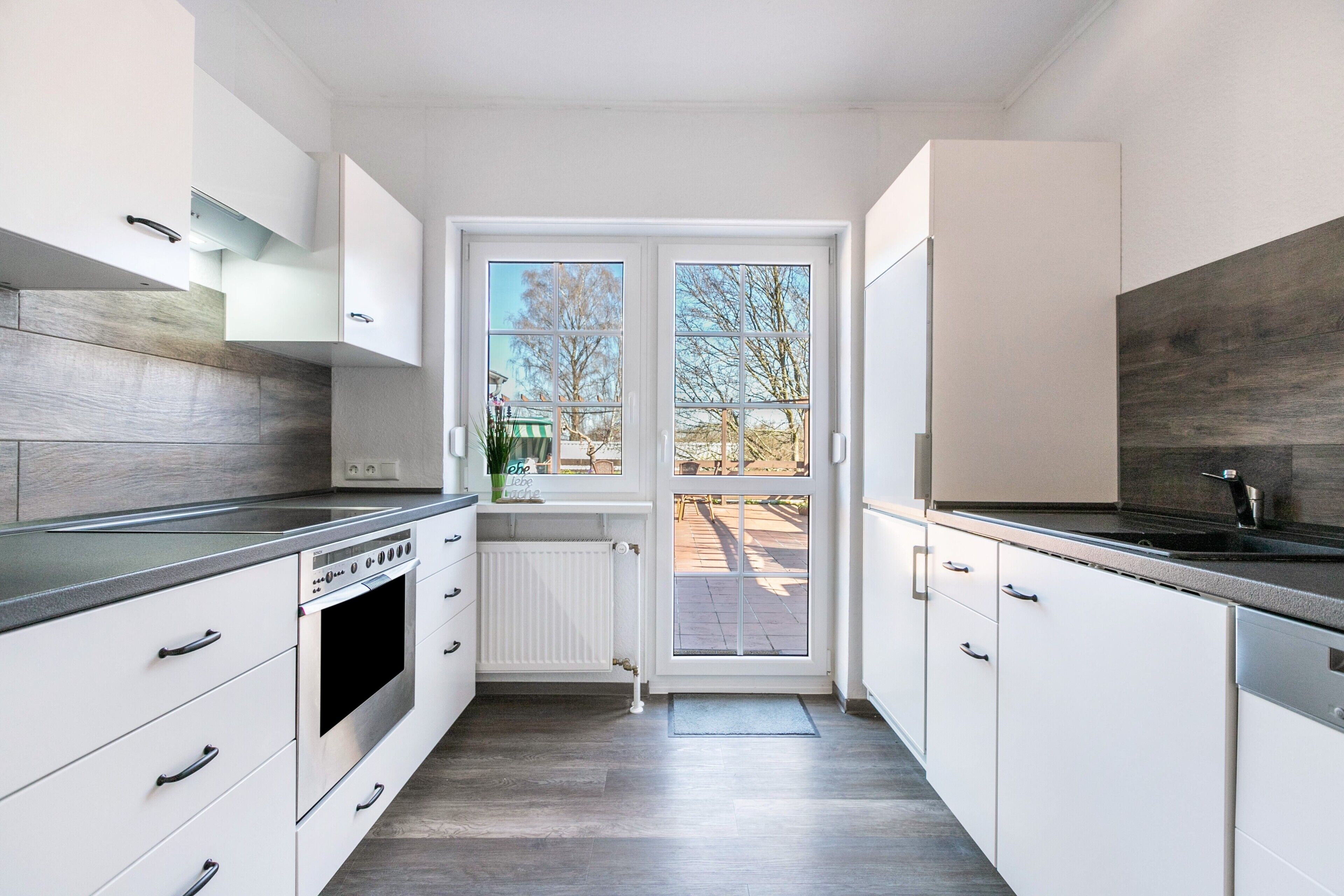 Refrigerador, microondas, horno, placa de cocina