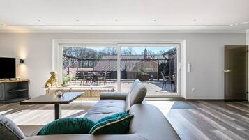 Televisión, chimenea