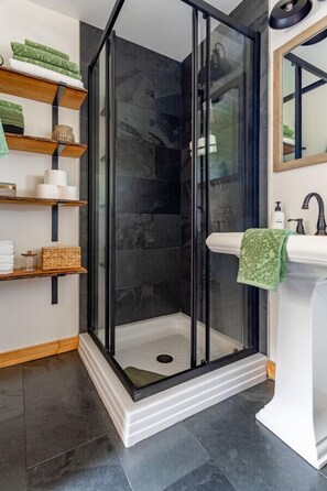Hair dryer, towels