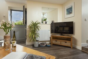 تلفزيون ذكي، مدفأة، كُتُب، ستيريو