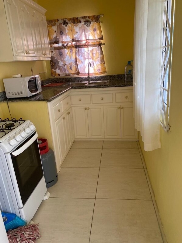 Fridge, microwave, oven, stovetop - Charming 1-bedroom apartment with WiFi and AC in beautiful Port Antonio (Port Antonio)