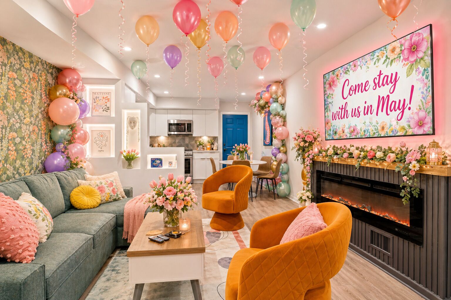 Televisio, takka, videopelejä, kirjoja