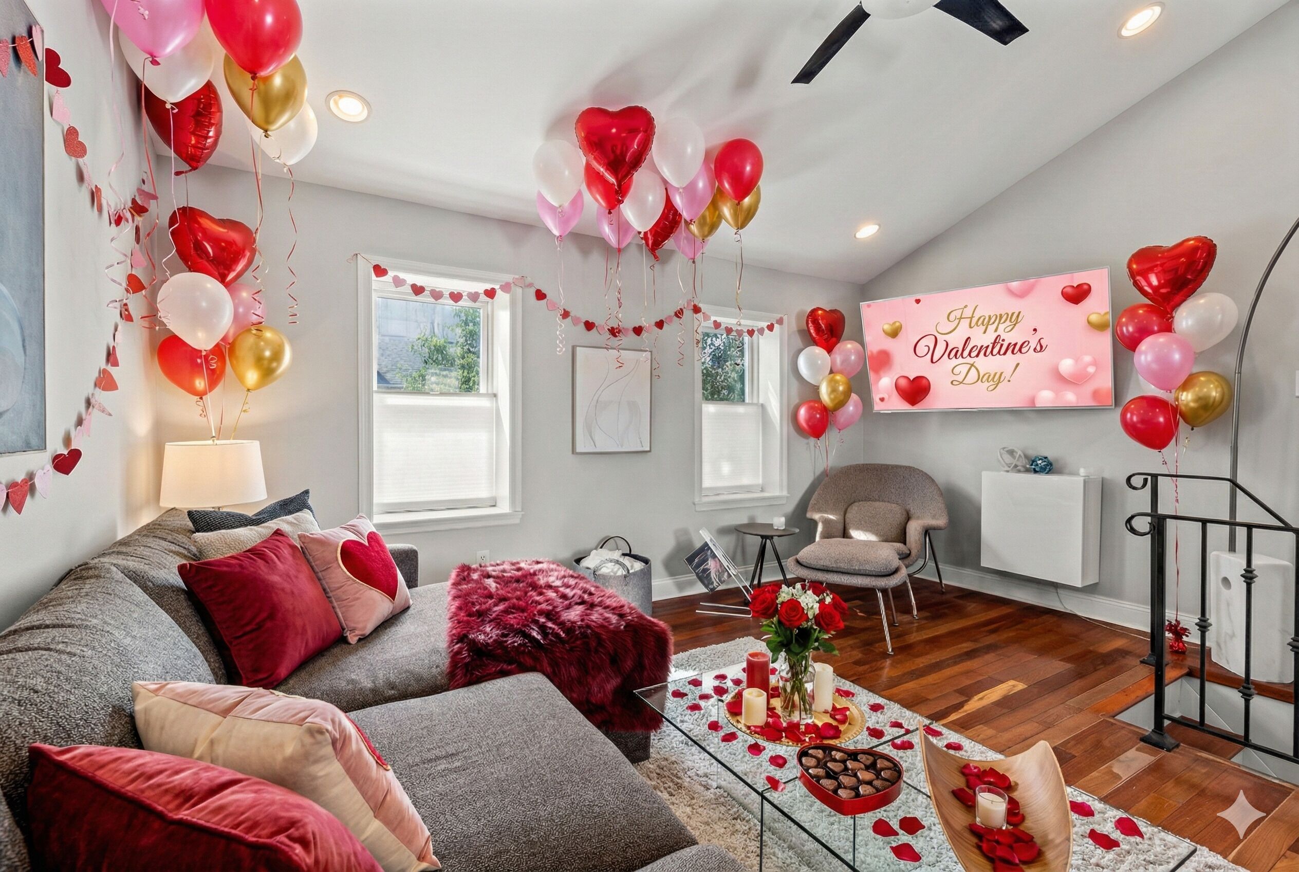 Smart TV, books, offices