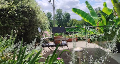 Quiet, riverside village house