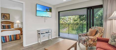 2 bedrooms, desk, iron/ironing board, travel cot