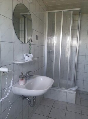 Shower, hair dryer
