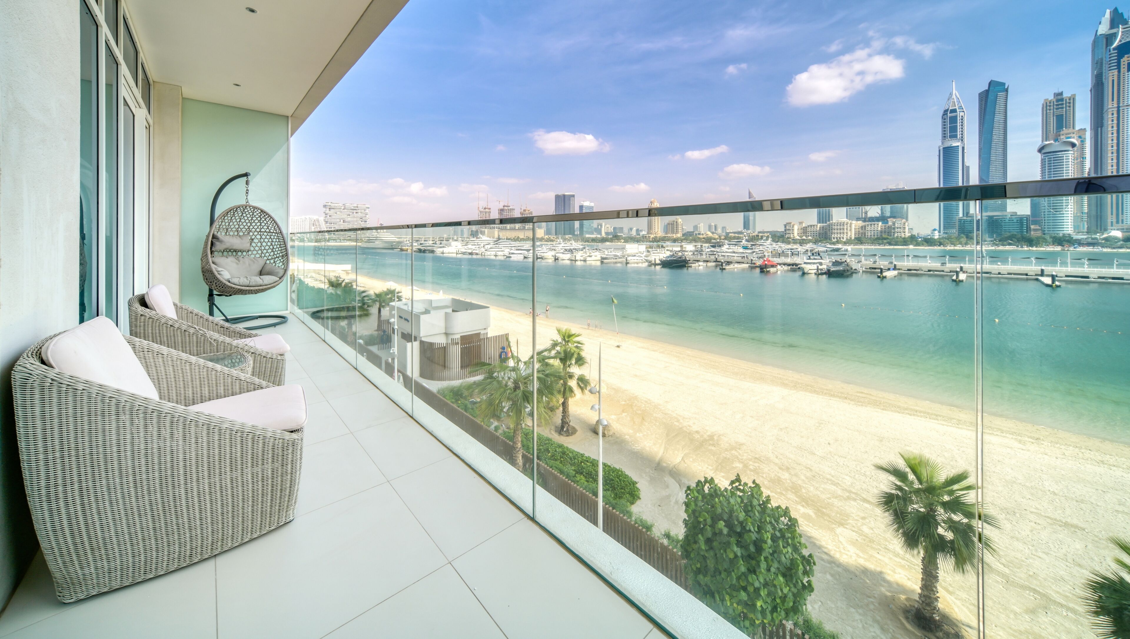 Apartemen Deluks, 1 kamar tidur, pemandangan pelabuhan | Pemandangan balkon