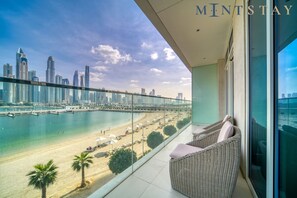Deluxe Apartment, 1 Bedroom, Harbor View | Balcony view - Sunrise Bay - Mint Stay (Dubai)