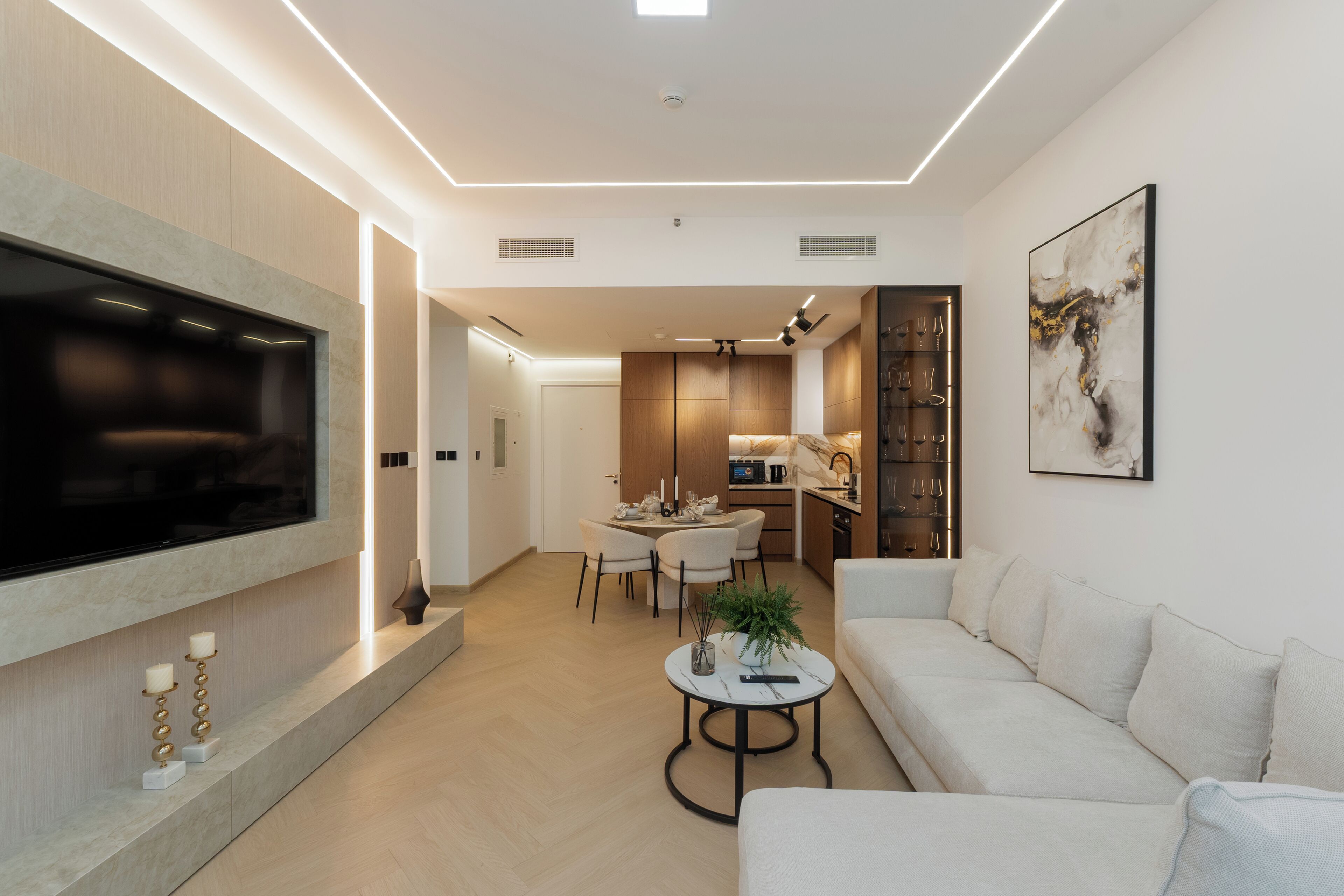 Leilighet – premium, 2 soverom, sjøutsikt | Oppholdsområde