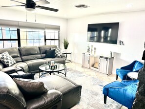 Smart TV, video games, foosball, table tennis