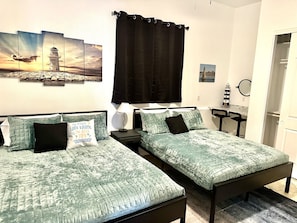 8 bedrooms, desk, iron/ironing board, travel crib