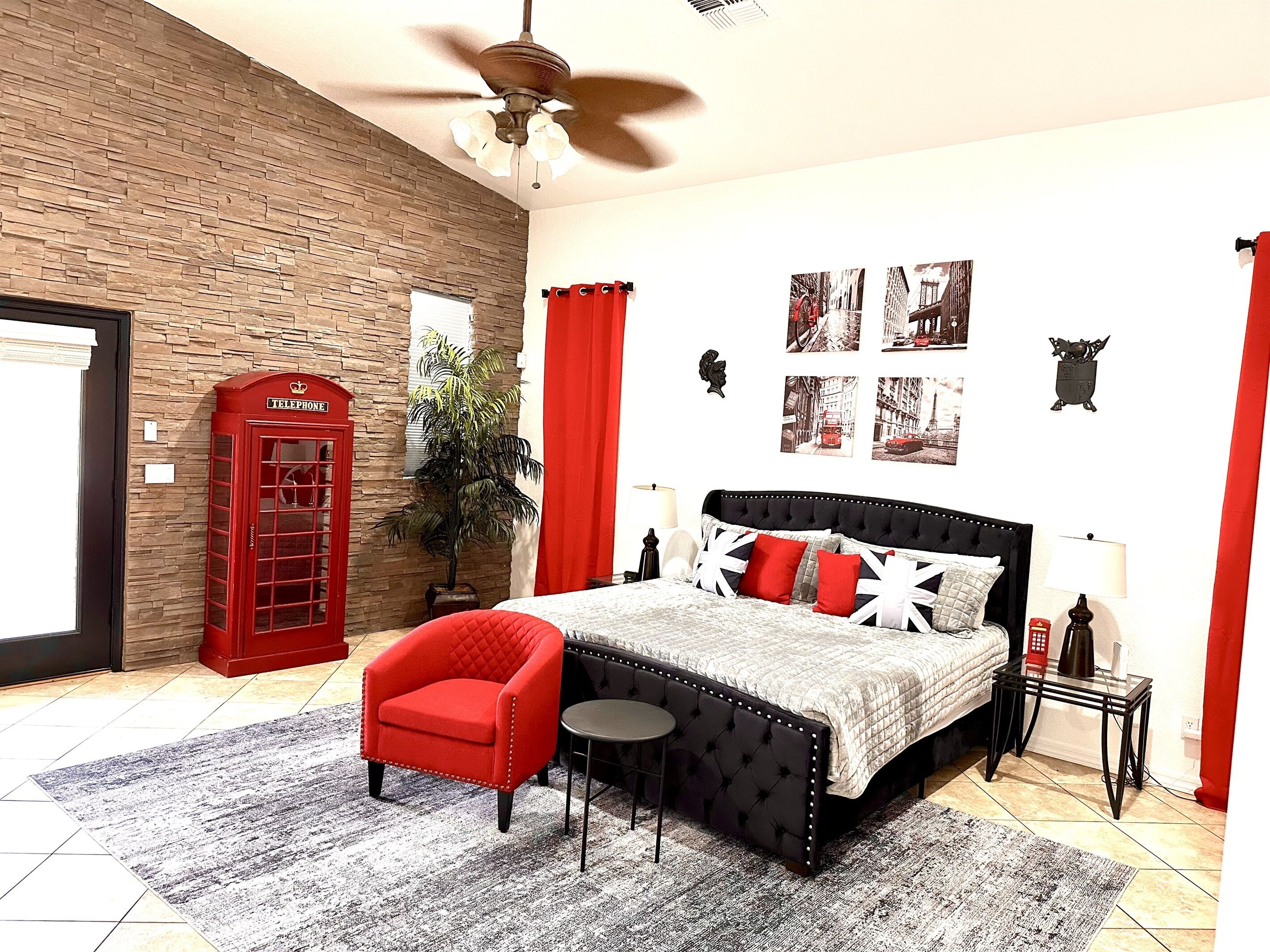 8 bedrooms, desk, iron/ironing board, travel cot