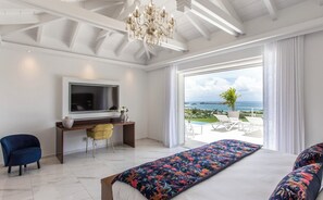 4 bedrooms, in-room safe, desk, iron/ironing board - New Luxurious Villa FLEURS DE LYS, Sea view and swimming pool (Saint-Martin)