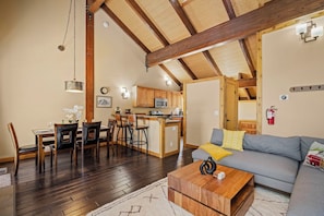 TV connectée, cheminée, médiathèque