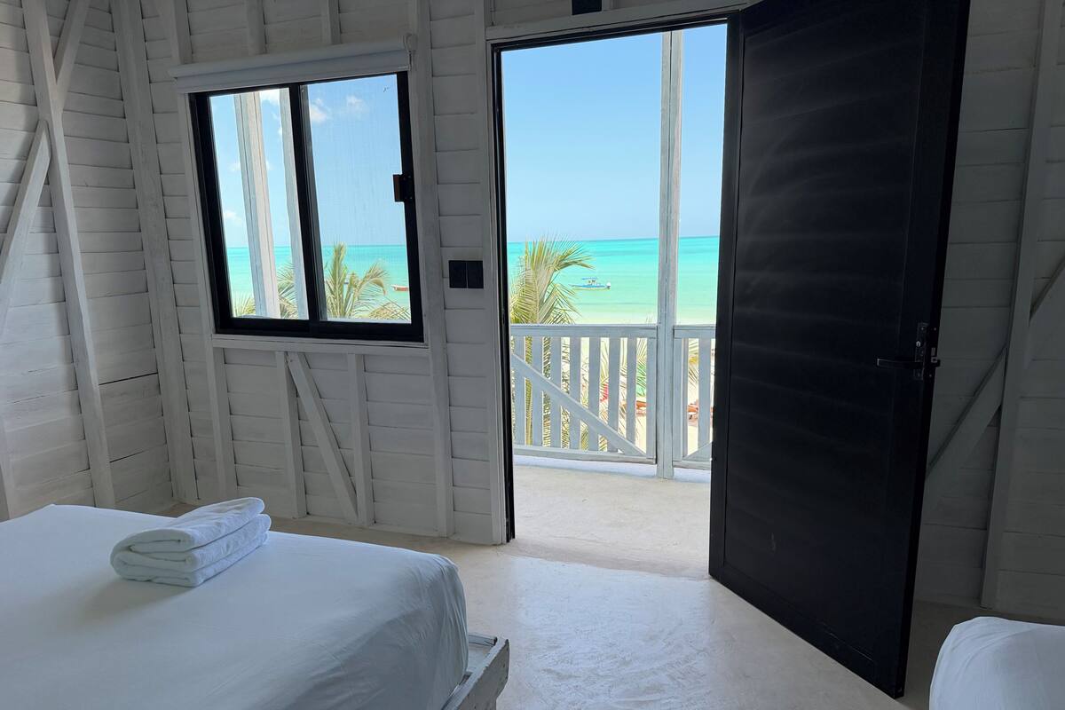 Deluxe Double Room, 2 Double Beds, Beach View | WiFi (free), bed sheets