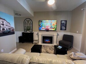 TV connectée, cheminée