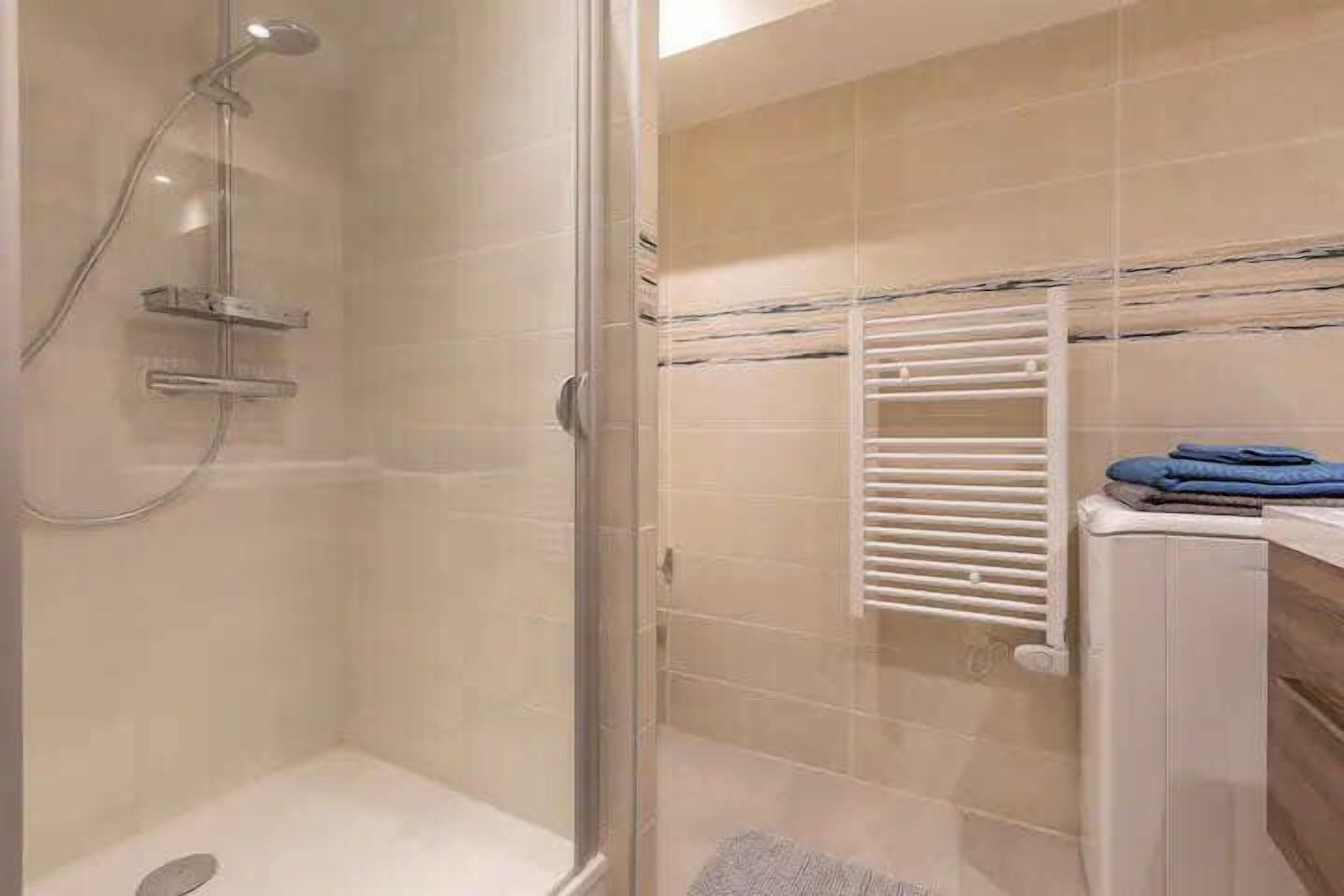Shower, hair dryer