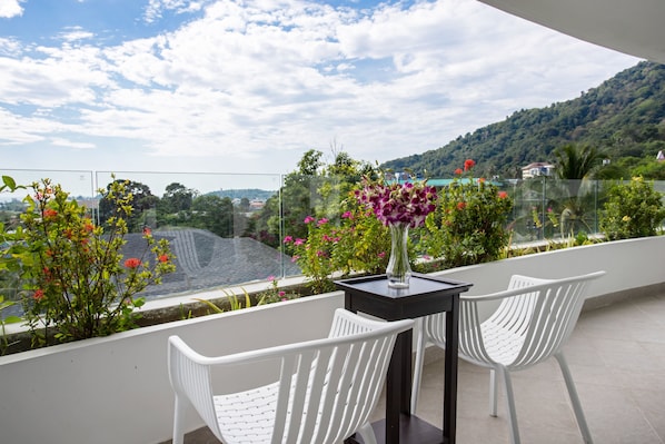 Exclusive Apartment, 2 Bedrooms, Balcony, Partial Sea View | View from room