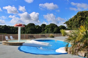 Outdoor pool, a heated pool