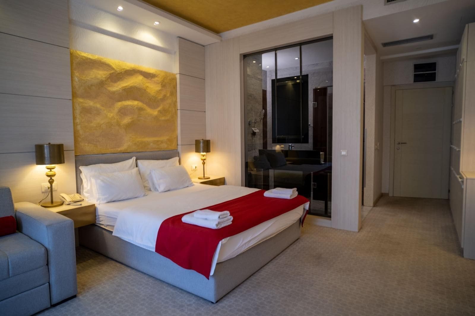 Deluxe Double Room, Balcony, Partial Sea View | In-room safe, desk, laptop workspace, soundproofing