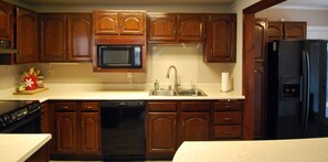 Kühlschrank, Mikrowelle, Herdplatte, Geschirrspüler