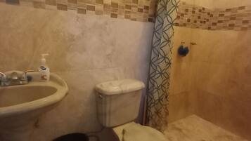 Secador de pelo, toallas, jabón, shampoo