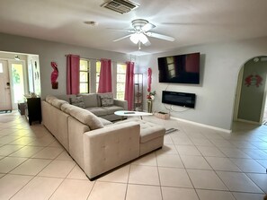 TV connectée, cheminée