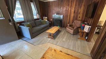 Chimenea y tenis de mesa