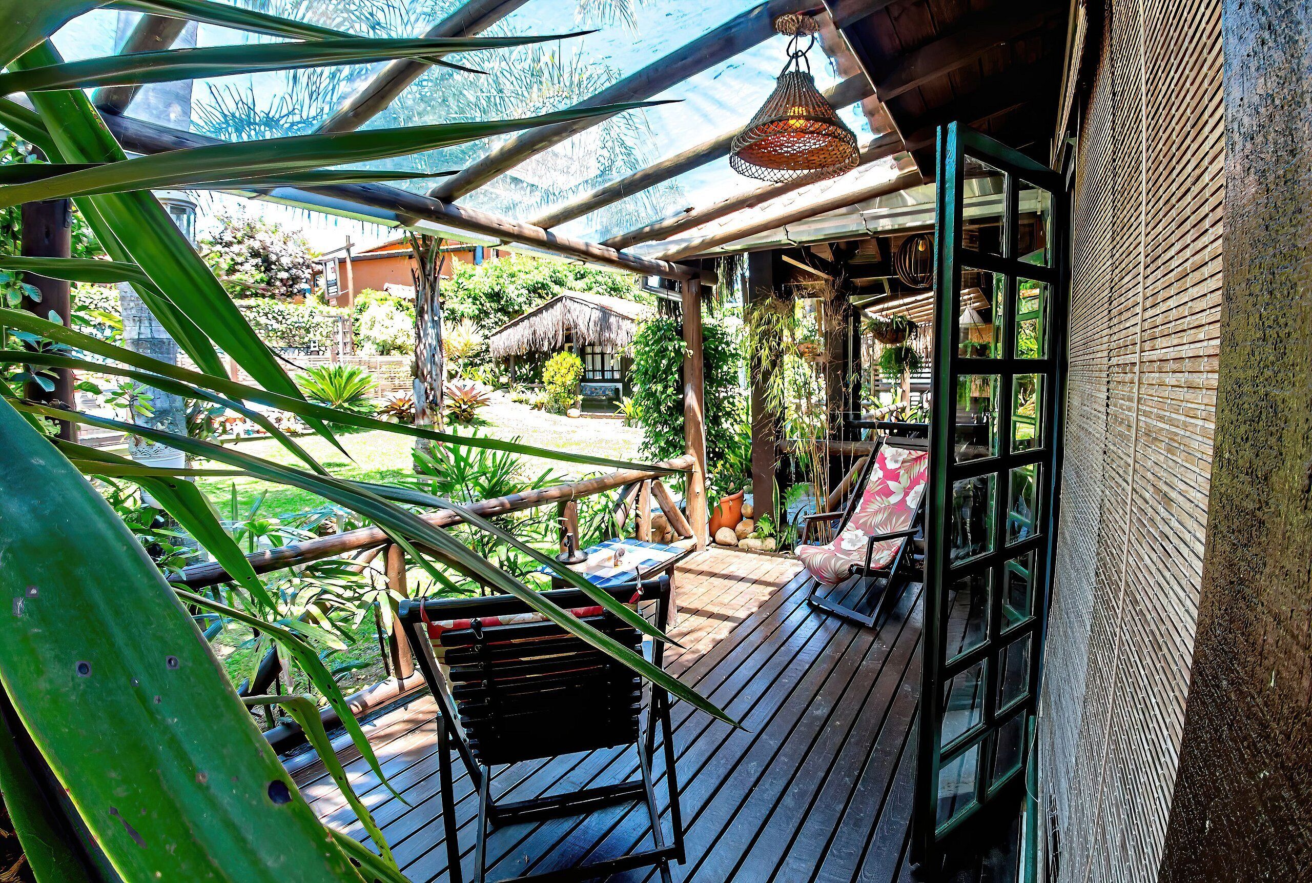 Loft Premium com Varanda - Pousada Rosa da Praia | 花园景观