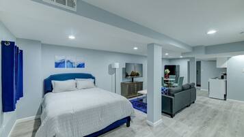 4 habitaciones, tabla de planchar con plancha, wifi y ropa de cama