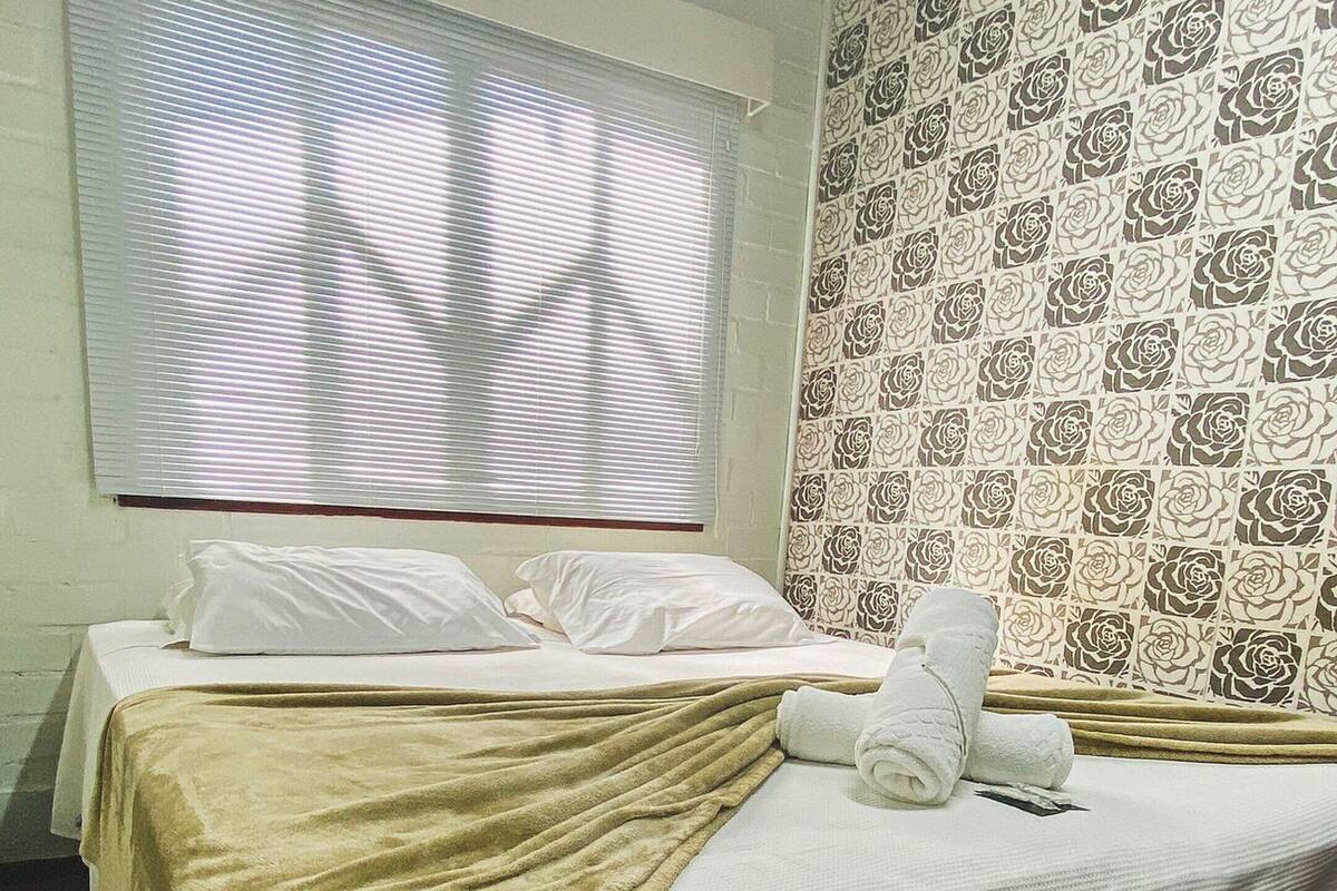 Double Room | Desk, laptop workspace, blackout curtains, iron/ironing board