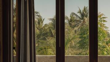 Master Suite Pool View | Premium bedding, in-room safe, individually decorated