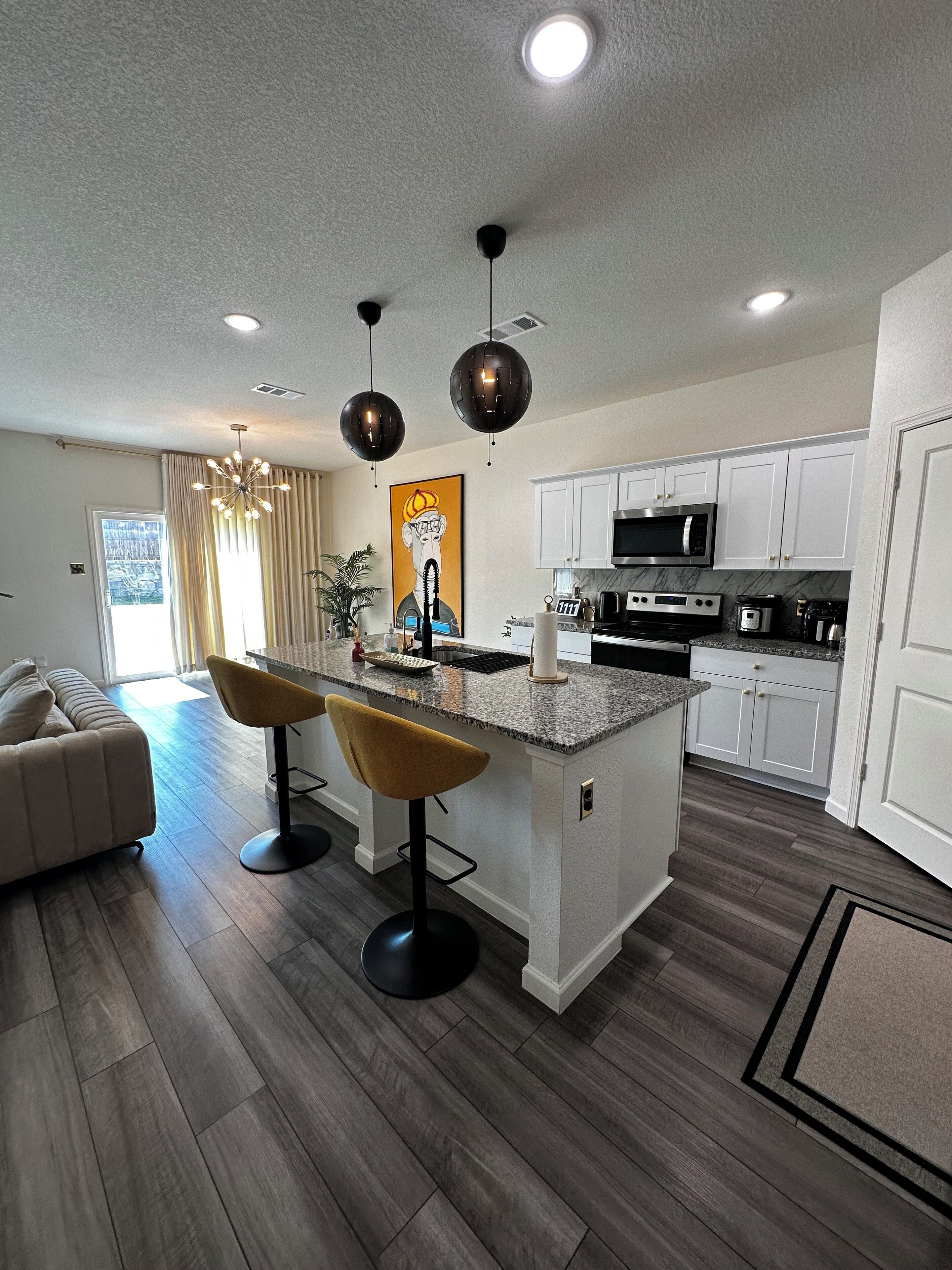 Microwave, oven, stovetop, dishwasher