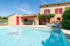A heated pool
