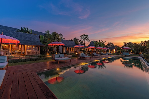 Outdoor pool, open 7:30 AM to 8:30 PM, pool umbrellas, sun loungers