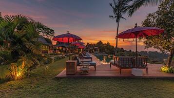 Outdoor pool, open 7:30 AM to 8:30 PM, pool umbrellas, pool loungers