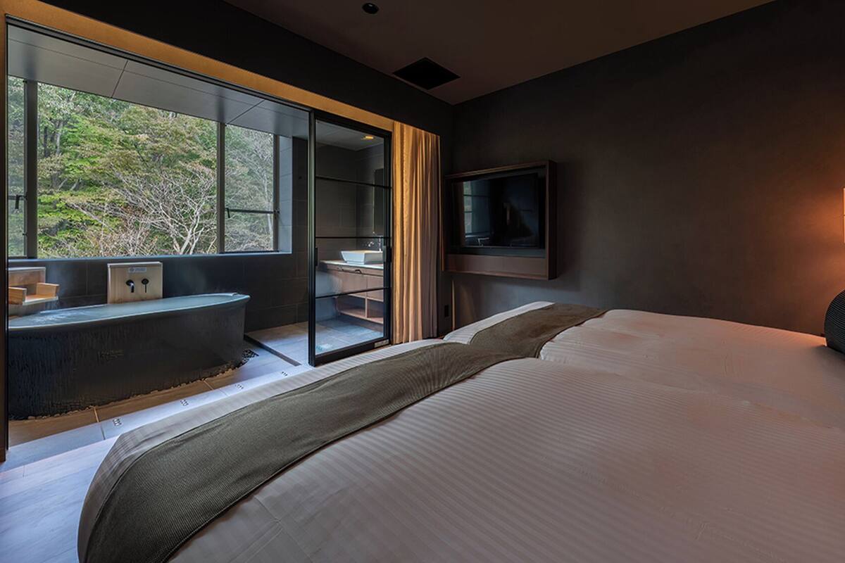 Kamar Twin Premium, Bebas Asap Rokok (with Private Sauna) | Wi-Fi gratis dan seprai linen