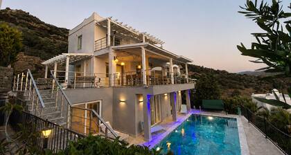 Chic huge villa with sea view private pool 4 bedrooms, 2 living room in Bodrum