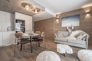 Living area - Courchevel 1550 - 4 people - Resort center (COURCHEVEL 1550)