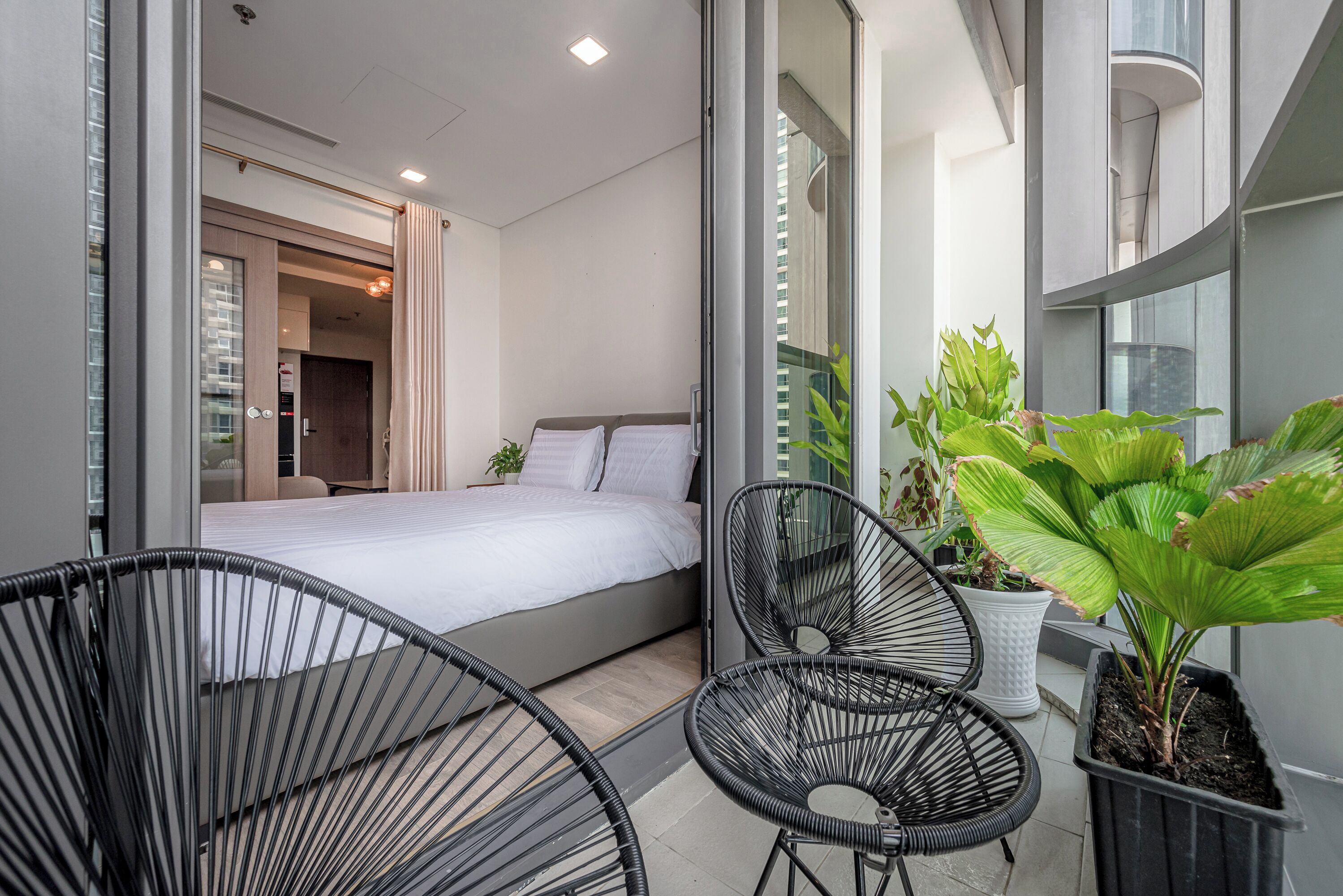 デラックス アパートメント 1 ベッドルーム シティビュー | バルコニー