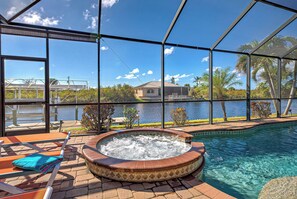 A heated pool