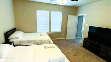 4 bedrooms, travel cot, free WiFi, bed sheets